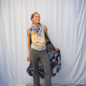 Golden Gray Halter Scarf